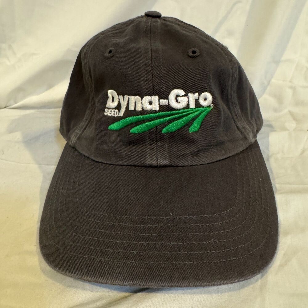 Richardson 320 Dyna-Gro Seed Hat Black Charcoal Cotton Adjustable Dad Cap MD/LG